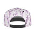 thumbnail image 4 of Daiia Lavender Flowers print Flat Bill Hats Flat Brim Trucker Cap Baseball Cap Adjustable Classic Low Profile Hat Unconstructed Plain Cap, 4 of 9