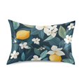 thumbnail image 7 of Yayeee Pillowcase King Size Set of 2 Satin Wrinkle Resistant Pillow Case, Floral Lemon, 7 of 7