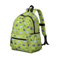 thumbnail image 2 of Green Cartoon Dinosaurs Ponds Pattern Cute School Backpack with Padded Back and Adjustable Shoulder Straps 13.4"x11"x4.7", 2 of 5