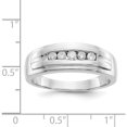 thumbnail image 5 of 14K White Gold Diamond Mens 5-Stone Ring (Size 10) Made In India rm5788-025-wa, 5 of 5