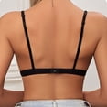 thumbnail image 6 of Jinhomg Women's Lace Bralettes Triangle Wireless Bras with Adjustable Straps V Neck Soft Unpadded Scalloped bras Black 758085BC, 6 of 7