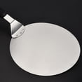 thumbnail image 2 of Stainless Steel Pizza Transfer Shovel Round Cake Spatula Lifter Pizza Server Kitchen Tool with Plastic Black Handle for Daily Use, 2 of 8