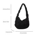 thumbnail image 4 of Bolso plisado de nube para mujer, bolso de hombro acolchado informal, bolso PuffyTote para chica (negro), 4 of 9