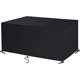 thumbnail image 1 of Muebles Oxford con mantel de tela para jardín, mantel impermeable con cordón y anillo de cierre, forro negro, 1 of 5