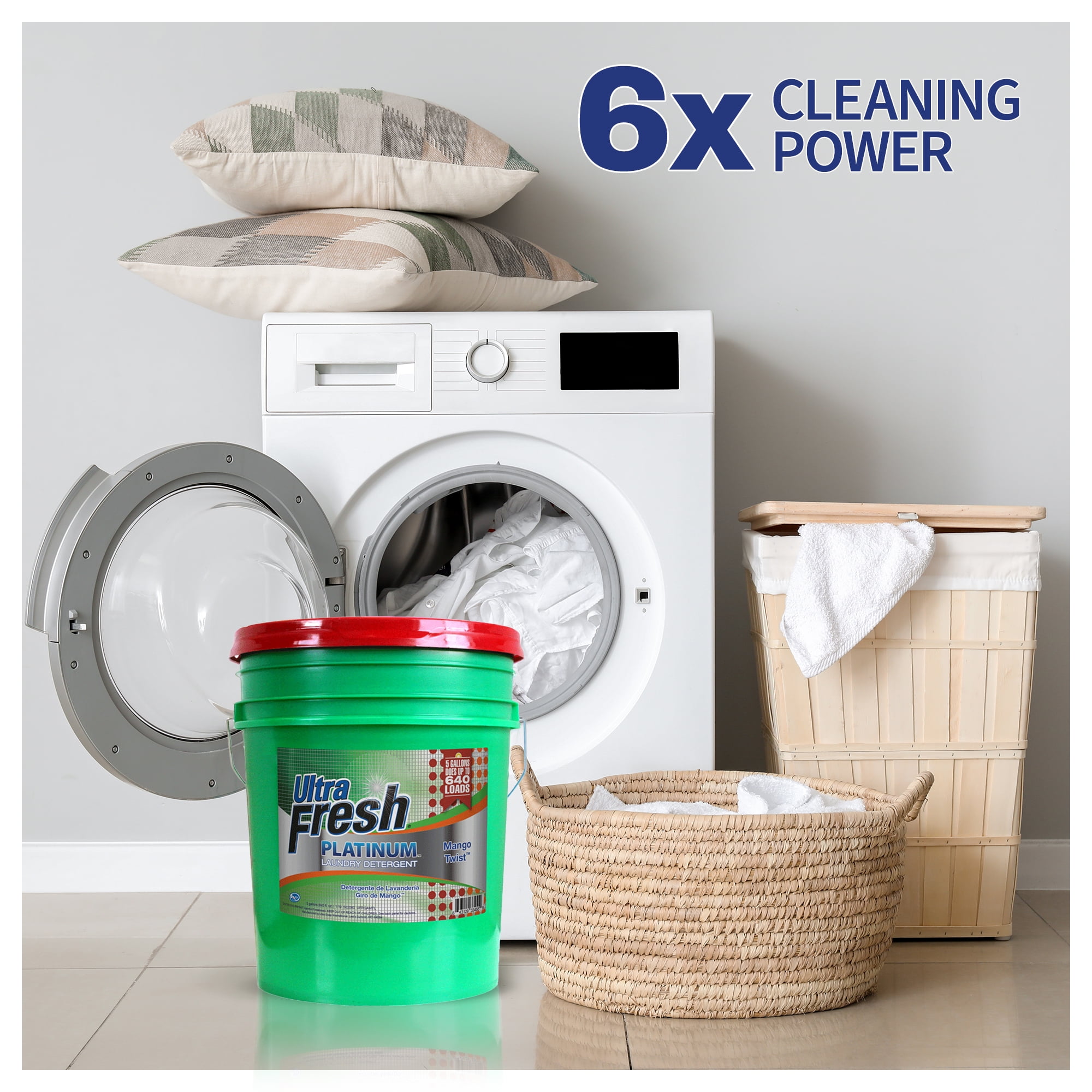 Ultra Fresh 3X Platinum Laundry Detergent, 640 Loads, Mango Twist, 5 Gal