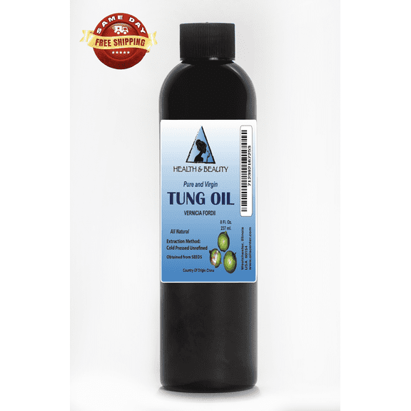 Tung Oil Unrefined Wood Finishing Organic H&B Oils Center Co. Pure 8 oz