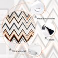 thumbnail image 4 of Colorful Tassel Shower Curtain Abstract Geometric Stripe Bathroom Curtains Set Modern Lines Chevron Simple Minimalist 72Wx72L Inches Bath Accessories Art Home Decor Fabric 12 Pack Hooks, 4 of 5