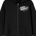 thumbnail image 2 of Dr Pepper Devilishly Different Long Sleeve Men's Black Zip-Up Hooded Sweatshirt-Medium, 2 of 5