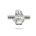 thumbnail image 2 of Bling Jewelry Womens Cute Fat Cartoon Christmas Charm Bead Snowman Penguin Sterling Silver Bracelet, 2 of 3