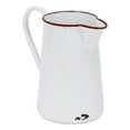 thumbnail image 2 of Cheungs 5021 White Lacquered Metal Pitcher Decor with Chicken Decal, 2 of 5