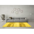 thumbnail image 3 of Ahgly Company Machine Washable Indoor Rectangle Solid Yellow Modern Area Rugs, 7' x 9', 3 of 4