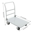 thumbnail image 2 of Heavy Duty Platform Truck 220lbs Industrial Flat Dolly Cart Flatbed Hand Truck, 2 of 13