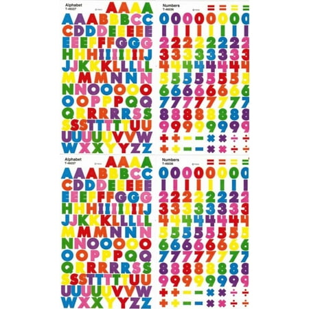 - 4 sheets Colorful Small ABC / 123 Alphabet Numbers Scrapbook 400 Stickers!