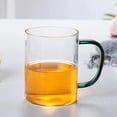 thumbnail image 1 of Taza de Vidrio de Borosilicato Resistente Al Calor de 400 Ml - Taza de Café Duradera, Verde MNFD, 1 of 6