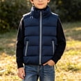 thumbnail image 2 of StSilkitty Boys Girls Puffer Vest Zip up Sleeveless Stand Collar Jacket Coat Fall Winter Warm Outerwear with Pockets, 2 of 9