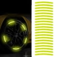 thumbnail image 3 of LOVIVER 20 Pieces Wheel Hub Reflective Sticker for Truck Night Driving Accessory 20 pcs green, 3 of 8
