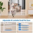 thumbnail image 4 of Dextrus Pet Gate Dog Gate with Cat Door,Extra Large 55"Tall Auto Close Metal Pet Gate, Fits Between 29.5" to 43" Wide, Easy Walk Through Gate,No Drilling Required, White, 4 of 5