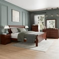 thumbnail image 2 of Furniture of America Arabella Wood 6-Piece King Bedroom Set in Cherry, 2 of 20
