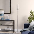 thumbnail image 2 of Evelyn&Zoe Frieda 66" Tall Floor Lamp with Glass Shade, Polished Nickel/Clear, 2 of 7