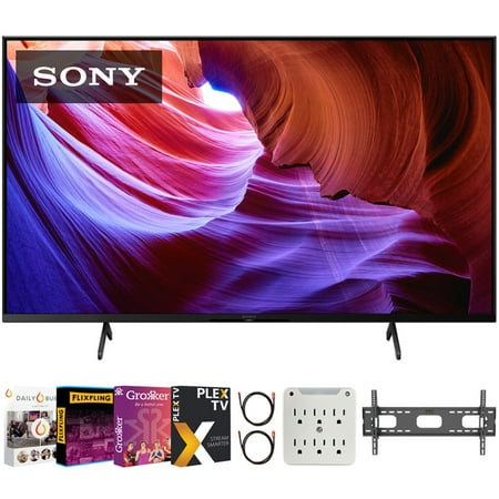 Sony KD43X85K 43 inch X85K 4K HDR LED TV with Smart Google TV 2022 Model Bundle, Televisions