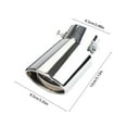 thumbnail image 2 of Car Modified Stainless Steel Exhaust Pipe Tailpipe Cover - Decorative Exhaust Tip for Unique Vehicle Styling, Easy Installation, Rust-Resistant Design, Fits Various Models, 2 of 6