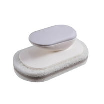 Dirty Tile Cleaning Brush Sponge Bathtub Brush Cleaning Brush with Handle Kitchen Stove Scrubbing Pot BrushCleaning brush gray1x Cleaning Brush，Homnglonglong