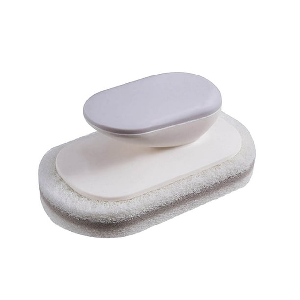 Cepillo limpiador para azulejos sucios Esponja Cepillo para bañera Cepillo limpiador con mango Cepillo para fregar ollas y fogones de cocina
