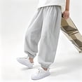 thumbnail image 4 of UJNDER Boy's Lightweight Ice Silk Long Athletic Trousers with Comfortable Fit and Easy Mobility Boys Sweatpants,Grey,15-16 Years, 4 of 4