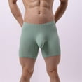 thumbnail image 2 of HVOBTTY Mens Fashion Loose Underpants, Everyday Comfortable Briefs for Men, Men's Casual Solid Color Sports Lightweight Breathable Loose Long Length Underpants Green, M, 2 of 5