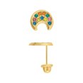 thumbnail image 2 of Broqueles Luna Arcoiris Broche Grande Oro De 10 K Joyeria M De Leon Broqueles Luna Arcoiris, 2 of 2