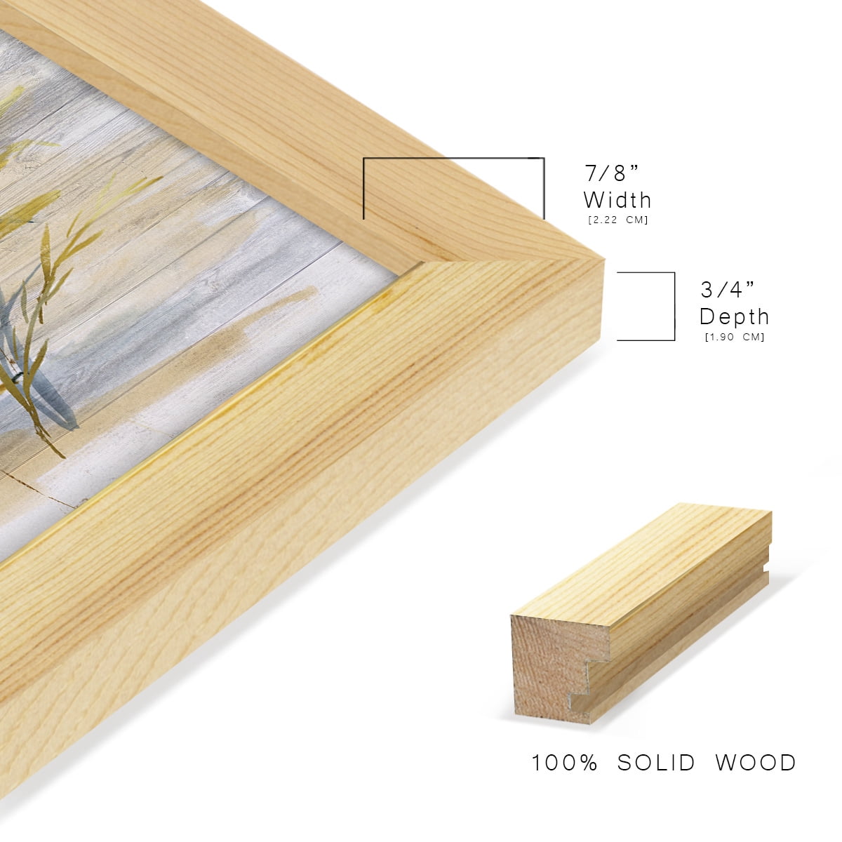 Blue Heron I -Framed Print w/glass-Natural Wood