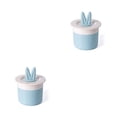 thumbnail image 2 of Bewildely Artículos de tocador para limpiar la cara Espuma de burbujas para la piel Espuma de látigo Copa de espuma Botella de espuma de Celeste y Blanco 2piezas, 2 of 6