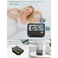 thumbnail image 7 of MeesMeek Digital Travel Alarm Clock, Black, 3.54 inch LCD Display, 9-Minute Snooze, 2 Volume Levels, Backlight, Battery Included, 7 of 7