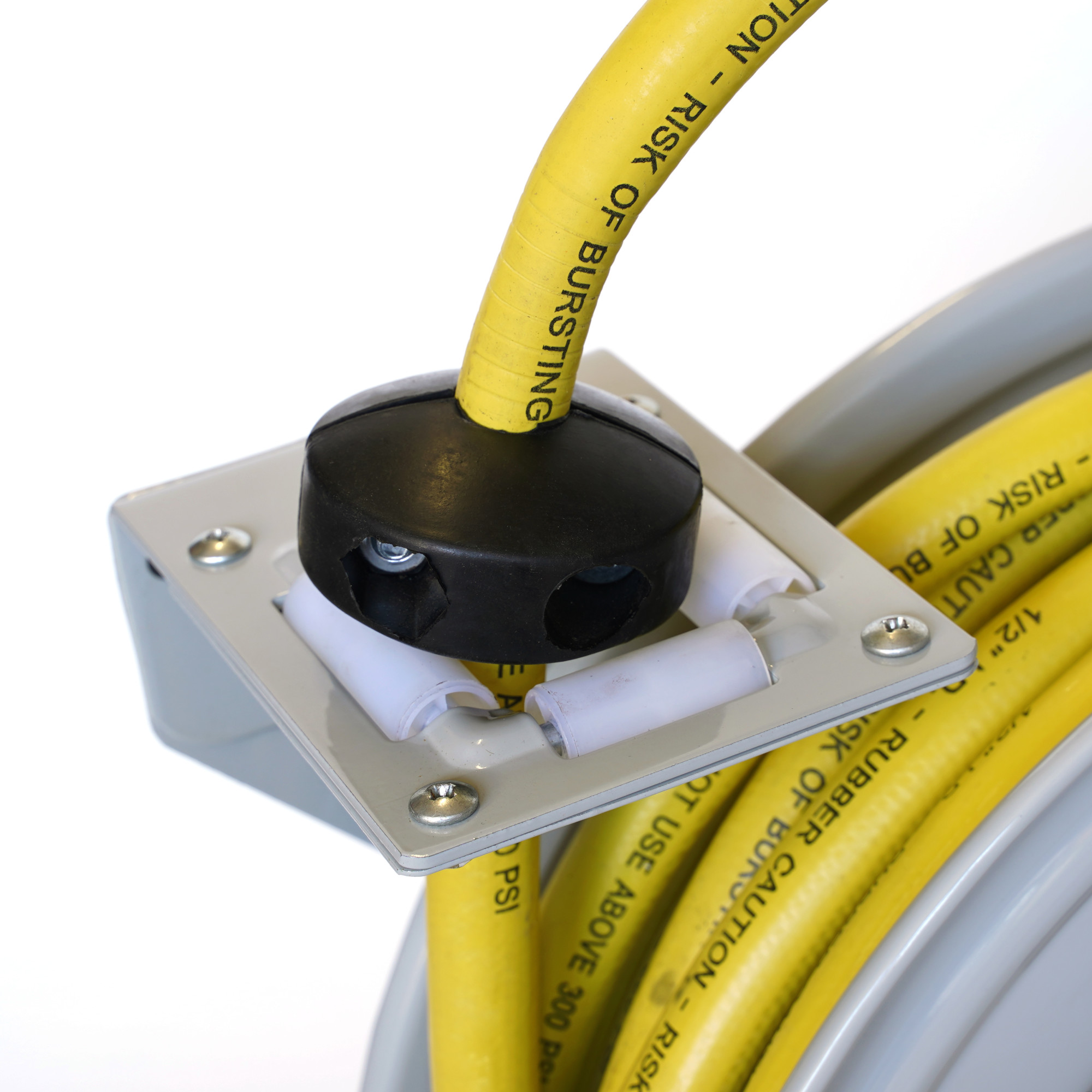 STEELMAN 96840-IND Enclosed Spring Garden Center Water / Pneumatic Hose Reel with 50-Foot 1/2-Inch ID Hose
