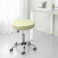 thumbnail image 7 of Naloa Lemon Yellow Checkboard Round Bar Stool Cushion Cover 12-14 inch, Fits Kitchen, Office, Restaurant Chairs - 13 inch, 7 of 7