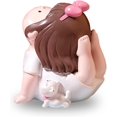 thumbnail image 1 of Figura linda de niña mini adorno de perro de niña figura de resina decoración de pastel de boda para decoración de escritorio, colgante de decoración del tablero de instrumentos del coche, 1 of 5