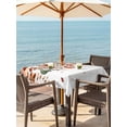 thumbnail image 2 of Outdoor Tablecloth with Umbrella Hole and Zipper, Orange Teal Fall Square Table Cloth 60x60 Inch Waterproof Tablecloth, Weeping Botanical Pumpkins Thanksgiving Picnic Table Cover for Patio Camping, 2 of 7