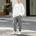 thumbnail image 2 of NOEGOEU Pants for Kids Boys Sweatpants Joggers Casual Athletic Pants with Drawstring Pockets 5-14Y (Grey,7-8 Years), 2 of 8