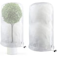 thumbnail image 2 of White 60×80Cm 1Pc Winter Protection For Plants Frost Protection Protective Cover Plant Bag For Pot Plants Reusable Winter Plant Protection Bag With Zip Drawstring Frost Protection Fleece, 2 of 7