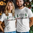 thumbnail image 4 of Camisetas gráficas informales de manga corta con copos de nieve y árbol de Navidad para hombre, 4 of 8