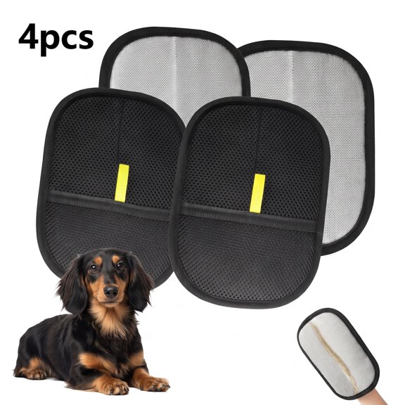 ROSEXIXI Pet Hair Removal Glove 4PCS Electrostatic Gloves Pet Hair Dog Brush And Cat Brush Shedding Removal Tool For Furniture Clothes And Animal Grooming Massage Supplies