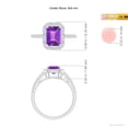thumbnail image 4 of ANGARA Natural 1.5 Ct. Amethyst with Diamond Halo Ring in 14K White Gold for Women (Ring Size: 12), 4 of 9