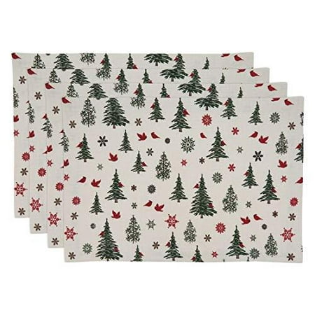

Fennco Styles Christmas Tree Snowflake Cotton Table Runner 14 W x 72 L - Ivory Festive Table Cover for Home Décor Banquet Holiday Family Gathering and Special Occasion