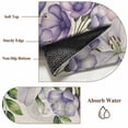 thumbnail image 6 of Round Area Rug 5 Ft, Purple Flowers Washable Non-Slip Circle Carpet for Living Room/Bedroom, Spring Leaves Floral Plants Beige Low-Profile Runner Mats Collection Rugs for Indoor, 6 of 7
