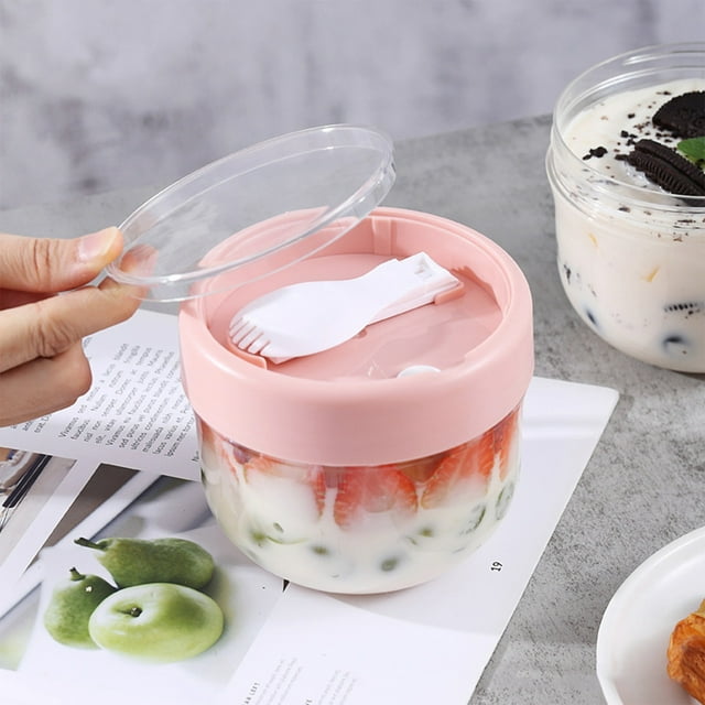 Glass&Bottle Overnight Oats Jars Cereal Milk Container Leak Proof Oatmeal Jars Yogurt Containers With Lids For Travel Storage