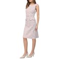 thumbnail image 4 of INSPIRE CHIC Women's Sleeveless Tweed Dress Boat Neck Work Office Sheath Dresses XL Grey Pink, 4 of 5