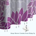 thumbnail image 6 of Purple Floral and Petal Pattern Shower Curtain 36"x72" ,Bathroom Decorative Shower Curtains Set with 12 Hooks,Modern Waterproof Washable Shower Curtain, 6 of 6