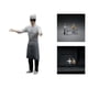 thumbnail image 4 of BBQ Figure,1:64 Collectible BBQ Chef Figure People Model,Model Trains Hand Painted People Figures S Scale,1:64 people Miniature Scenes Model Figurines,Diorama 1/64 Scenario Model Zulema figura de barbacoa, 4 of 7