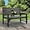 Black, variant on Outdoor Bench Weatherproof - HDPE 2-Person Garden Bench with Cup Holders, Bench Furniture with Backrest and Armrests, 700 lbs Capacity, Patio Park Bench for Front Porch Backyard Park (Brown)