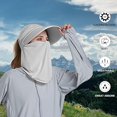 thumbnail image 4 of Women Sun Visor Hats, Wide Brim UV Protection Sun Visor Cap with Ponytail Hole & Removeable Flap Outdoor UPF 50+, 4 of 7